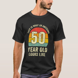 Camiseta Impressionante Vintage de 50 anos 50 anos Aniversá