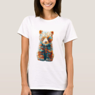 Camiseta Impressionista Cubista Colorido de Pelúcia de Vida