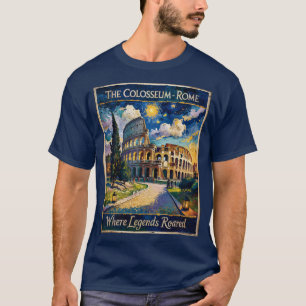 Camiseta Impressionista da Noite Estelar de Vintage Roma Co