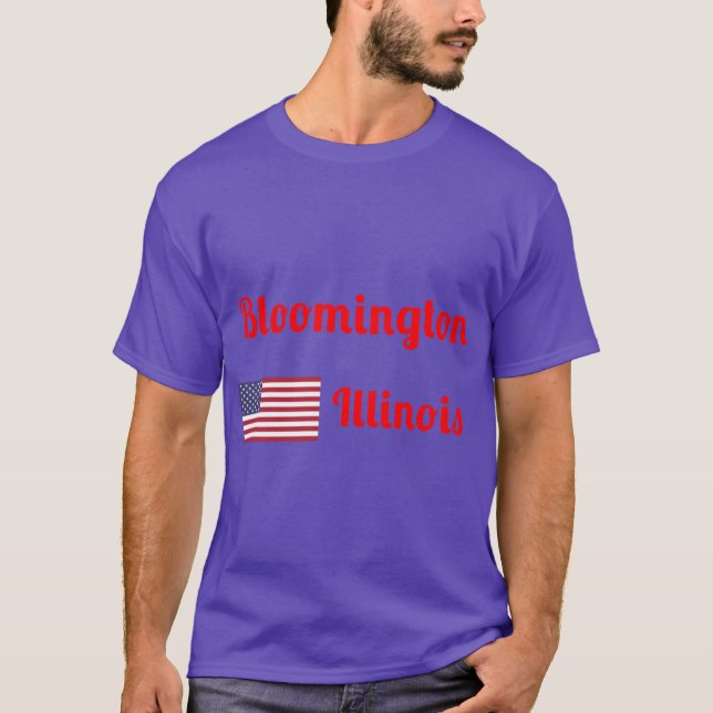 Camiseta Impressões Bloomington Illinois para Na moda2 (Frente)