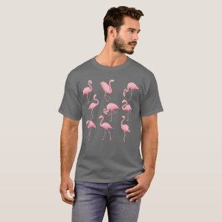 Camiseta Impressões cor-de-rosa do grupo do flamingo