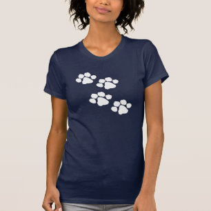 Camiseta Impressões da pata do animal de animais de