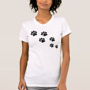 Camiseta Impressões da pata do gato
