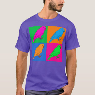 Camiseta Impressões de Arte do Papagaio Colorido