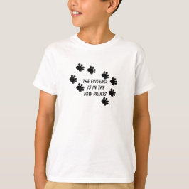 Camiseta Impressões de Patas de Cachorro com Dito Fofo