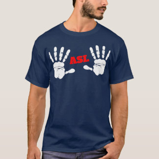 Camiseta Impressões digitais de design ASL da linguagem de 