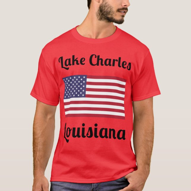 Camiseta Impressões Elegantes de Lake Charles3 (Frente)