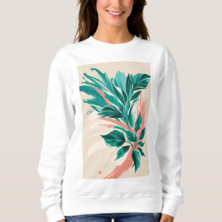 Camiseta Impressões florais de tamanho elevado