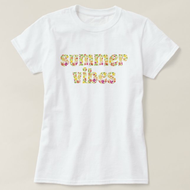Camiseta Impressões frutados do verão (Frente do Design)