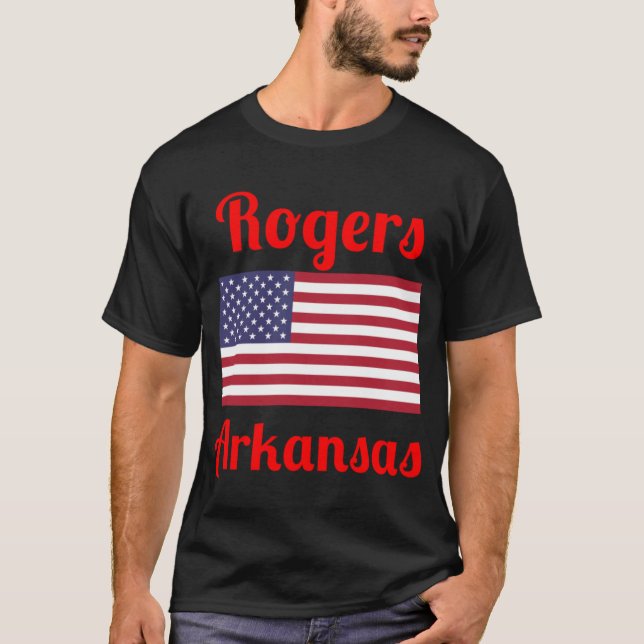 Camiseta Impressões Na moda do Rogers Arkansas3 (Frente)