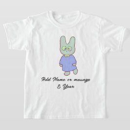 Camiseta Impressões personalizáveis de coelho e pata adoráv