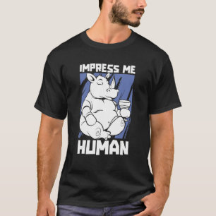 Camiseta Imprima-me a vida selvagem humana Chubby Animal Rh