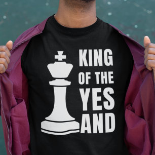 Camiseta IMPROV Chess KING personalizável DO SIM E