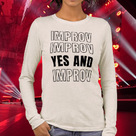 Camiseta IMPROV SIM E improvisação Comédia
