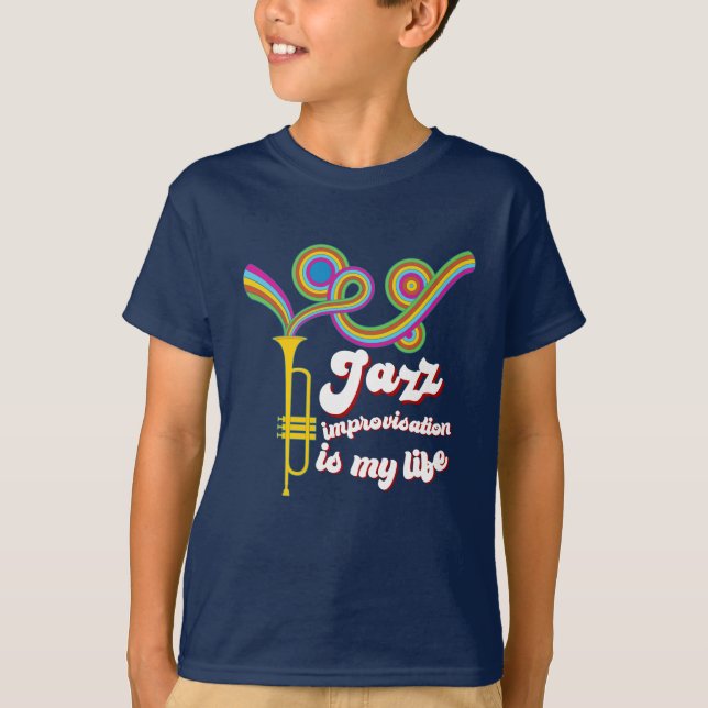 Camiseta improvisação de jazz (Frente)
