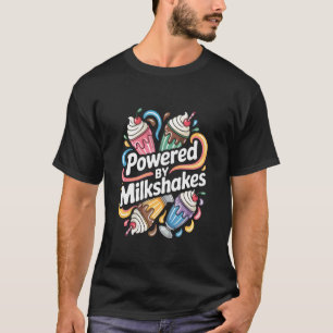 Camiseta Impulsionado por Milkshakes Coloridos