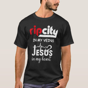 Camiseta Imputação Em Minhas Veias Jesus Em Meu Coração