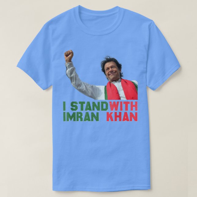 Camiseta Imran Khan PTI Partido Paquistão apoia liberdade (Frente do Design)