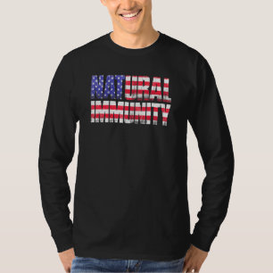 Camiseta Imunidade Natural Imunidade Médica Funny Anti Vaci