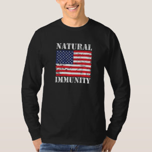 Camiseta Imunidade Natural Imunidade Médica Funny Anti Vaci