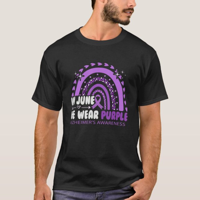 Camiseta In June We Wear Purple Alzheimer's, Alzheimers Awa (Frente)