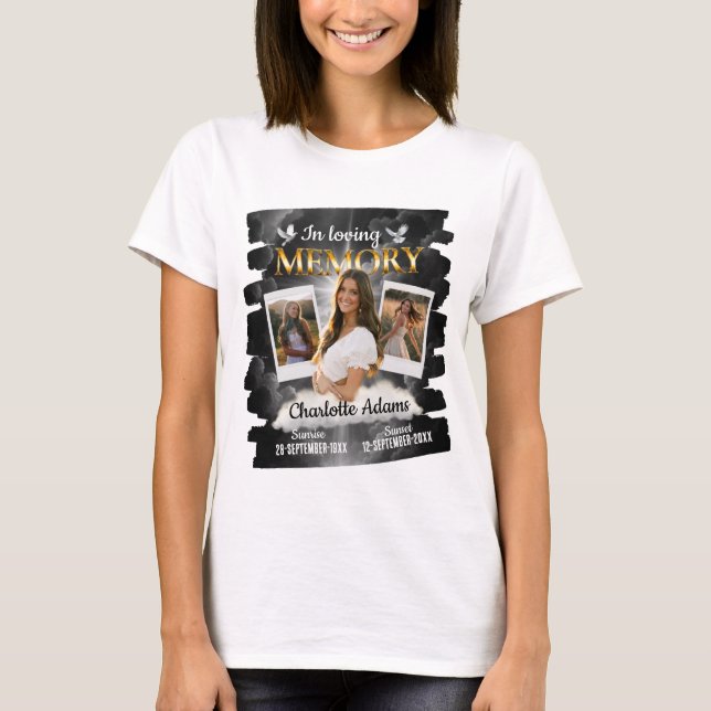 Camiseta In Loving Memory, Camisa com Foto de Memó (Frente)