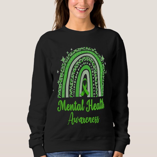 Camiseta In May We Wear Green Mental Health Awareness Rainb (Frente)