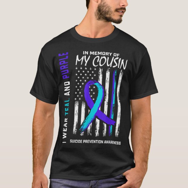Camiseta In Memory Cousin Suicide Awareness Prevention Amer (Frente)