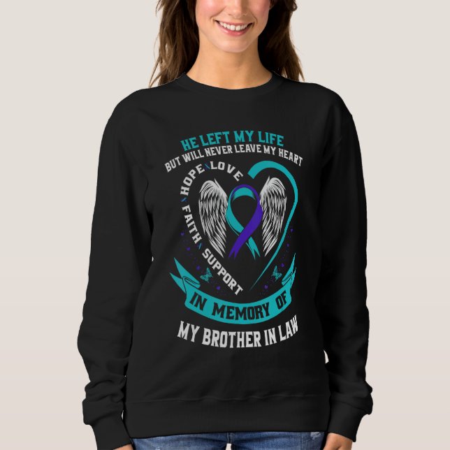 Camiseta In Memory Loss of Brother In Law Memorial Suicide  (Frente)