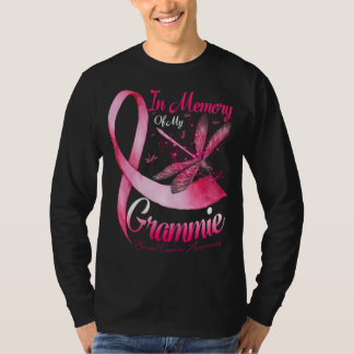 Camiseta In Memory of My Grammie Dragonfly Breast Cancer Aw