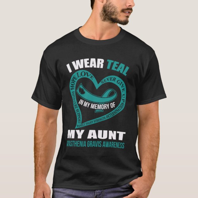 Camiseta In my memory of my aunt MYASTHENIA GRAVIS AWARENES (Frente)