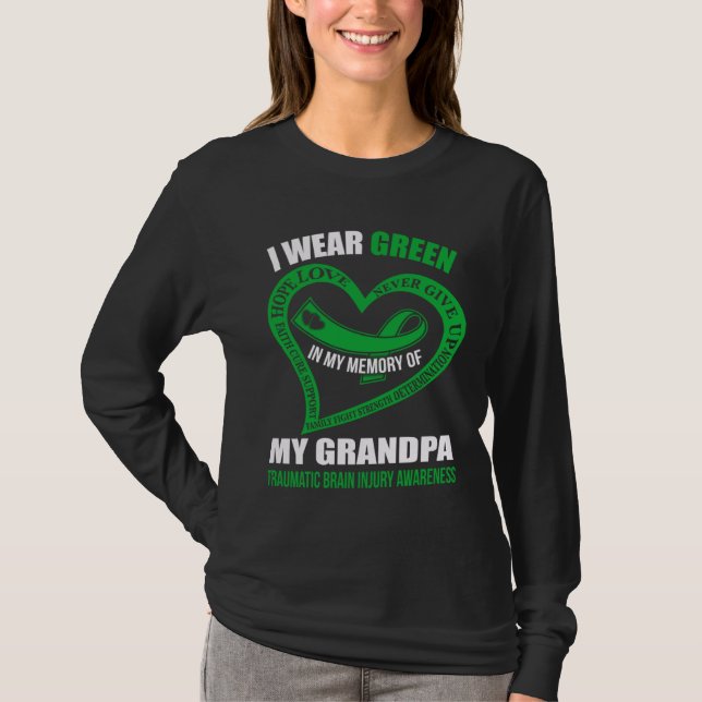 Camiseta In my memory of my grandpa TBI AWARENESS (Frente)