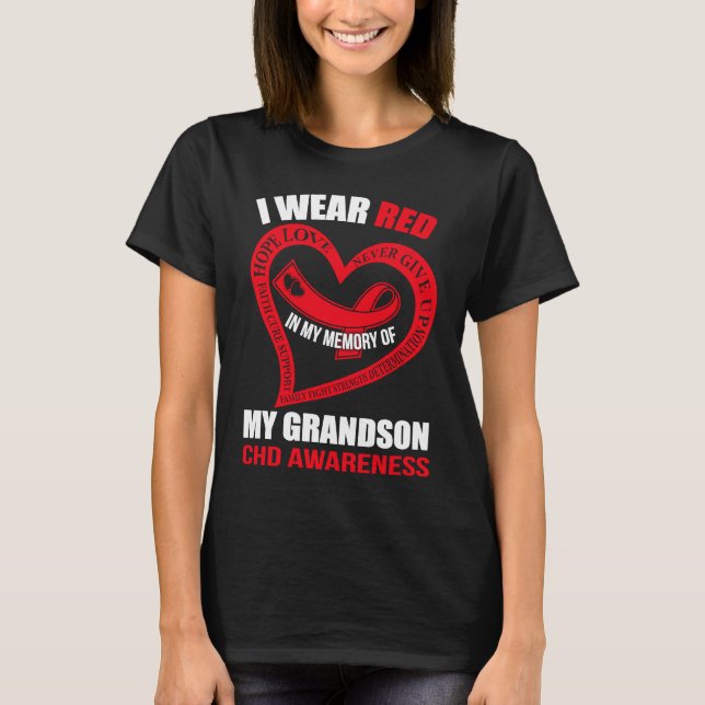Camiseta In my memory of my grandson CHD AWARENESS (Frente)