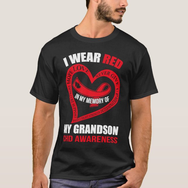 Camiseta In my memory of my grandson CHD AWARENESS (Frente)