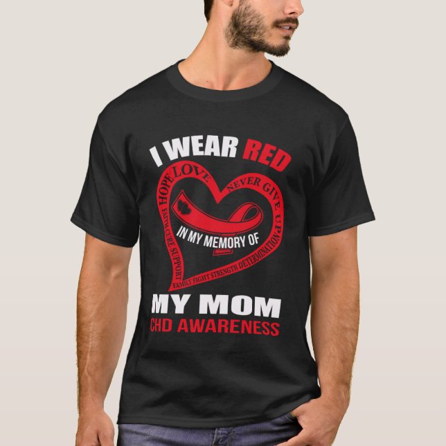 Camiseta In my memory of my mom CHD AWARENESS (Frente)