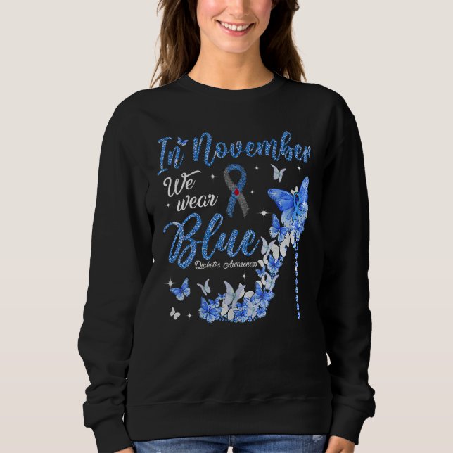 Camiseta In November We Wear Blue Diabetes Awareness Blue B (Frente)
