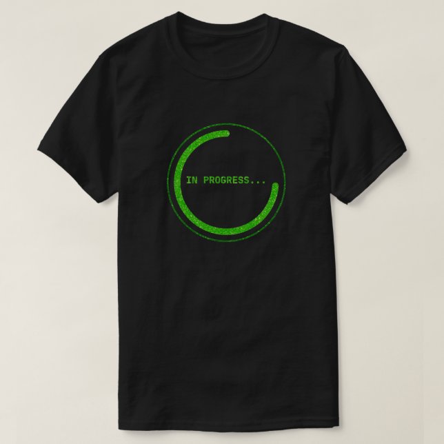 Camiseta In Progress Glitter (Frente do Design)