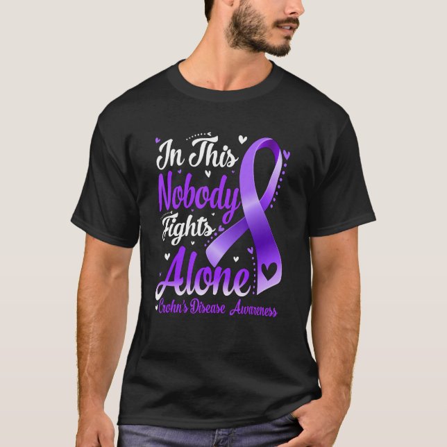 Camiseta In This Family Nobody Fight Alone Crohn's Disease  (Frente)