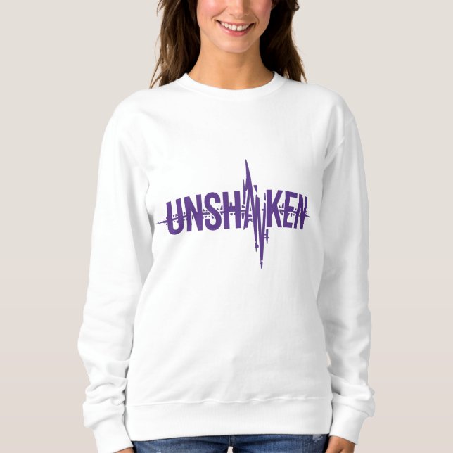 Camiseta INABALÁVEL – Design do Dia Roxo de Conscientização (Frente)