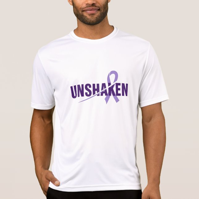 Camiseta INABALÁVEL – Design do Dia Roxo de Conscientização (Frente)