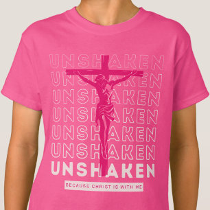 Camiseta Inabalável - Escritura Jesus Espírito Santo Rosa