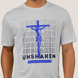 Camiseta Inabalável - Gráfico Gospel Cristão Cinza