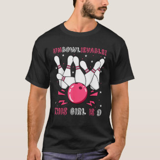 Camiseta Inacreditável Esta Garota Tem 9 Boliches De Aniver