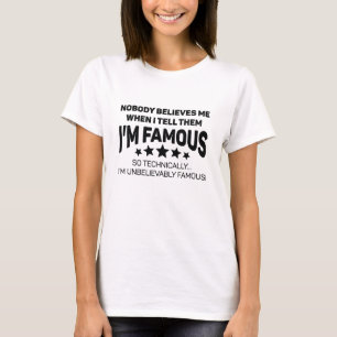 Camiseta Inacreditavelmente Famosos