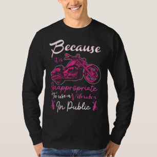 Camiseta Inadequado Usar Vibrador Em Moto Pública