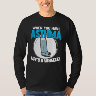 Camiseta Inalador Respiratório Asma Alergia Life s A Wheeze