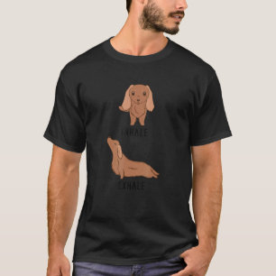 Camiseta Inalar Dachshund Doxie Weenie Dog Yoga