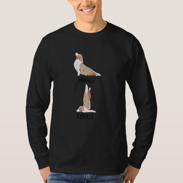 Camiseta Inalar Exalar Australian Shepherd Red Merle Aussie (Frente)
