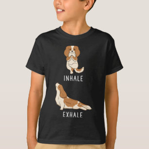 Camiseta Inalar Exalar Cavalier King Charles Spaniel Engraç