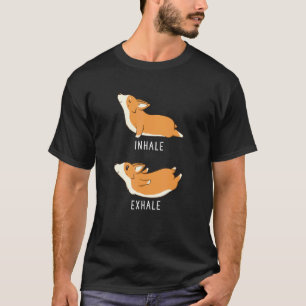Camiseta Inalar Exalar Corgi Ioga Canino